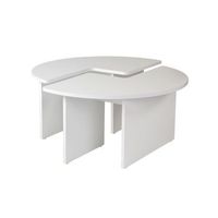 mesa baja de madera moira 90 x 90 x 41 cm - blanco natural