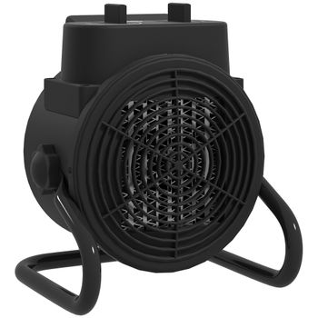 HOMCOM Calefactor cerámico PTC, radiador eléctrico soplante 2000 W, termostato ajustable, 21,5 x 15,8 x 22 cm, negro   Aosom España
