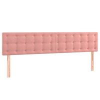 cabecero cama mueble de dormitorio con led de terciopelo 200 x 5 x 7888 cm rosa m020001945