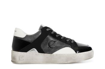 zapatillas de mujer de piel con cordones. multi black 41