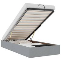 estructura de cama otomana sin colchon tela gris claro 80x200cm vidaxl