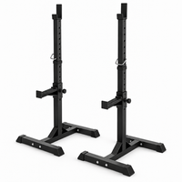par de soportes de barra ajustables para sentadilla y press r racks independientes de acero con altura regulable 106-170 cm y topes de seguridad
