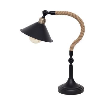 Lámpara De Sobremesa Soga Lumit 40w Negro 57x22,5x42 Cm