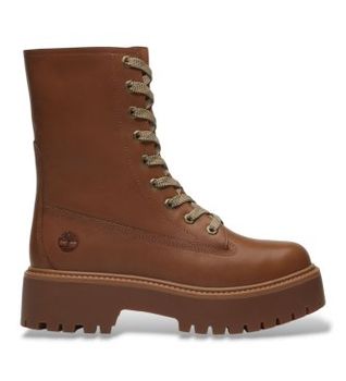 Timberland para mujer. TB0A5SAHEM61 Botas de piel Stone Street marrón (39.5 W), Plano, Cordones, Casual