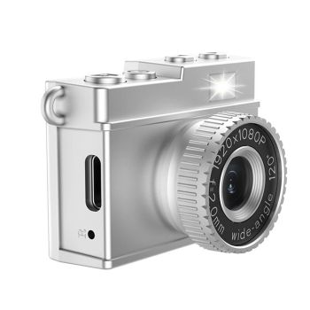 Cámara digital retro mini de 200W píxeles 1080P HD video de 1.14 pulgadas pantalla 120° lente gran angular estilo vintag