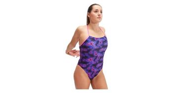 Banador speedo eco  allover lattice back 1 piece azul