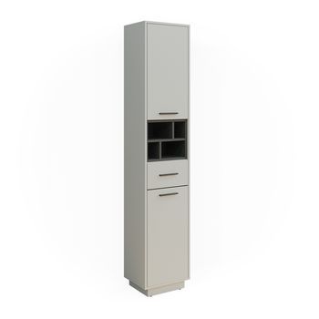 Armario De Baño Beatrice 38 X 190 Cm Con Puertas, Cajones Y Compartimentos Vicco