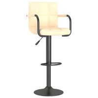 taburete de cocina de terciopelo crema vidaxl