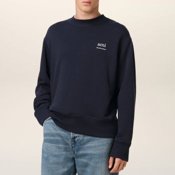 AMI Logo Cotton-Jersey Jumper - XL