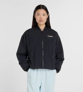 New Balance para mujer. WJ53500 Chaqueta bomber tejida reinventada negro (S), Casual, Nylon