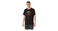 maillot de manga corta asics fujitrail logo negro hombre