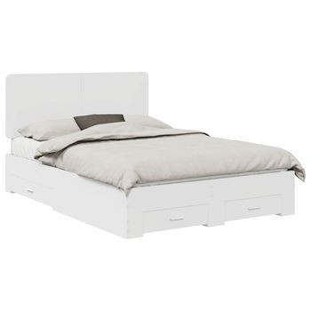 Estructura De Cama Con Cajón 140 X 200 Cm Madera De Ingeniería Vidaxl