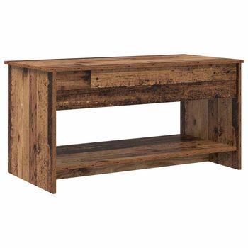 Mesa De Café - Mesa De Centro - Mesa Baja Madera Envejecida 80 X 50,5 X 41,5 Cm