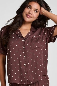 Hunkemöller Chaqueta de pijama Satin Marrón