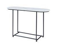 mesa consola nordfron 120x40x75 cm - efecto marmol blanco encasa