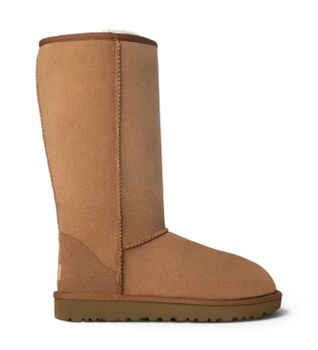 UGG para mujer. 1016224 Botas de piel W Classic Tall II marrón (40), Plano, 1 a 3cm, Ninguno, Casual