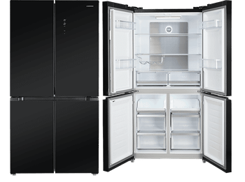 Frigorífico americano - Jocel JSBS4P967169, No Frost, 183 cm, 490 l, 4 Estrellas, Negro