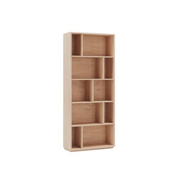 Estantería librería en melamina roble 191x80x32 cm