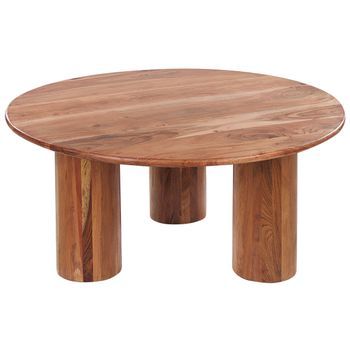 Mesa Auxiliar De Centro Moderna Tablero De Madera De Acacia Patas De Madera Ligera Colina