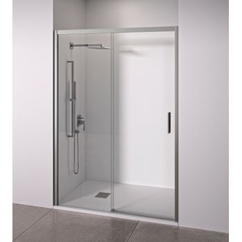 Mampara De Ducha Frontal Plata 170-175 Cm Acceso Derecha Bellobath