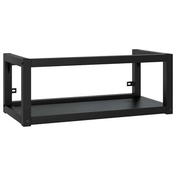 Estructura De Lavabo Suspendido Hierro Negro 79x38x31 Cm Vidaxl