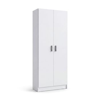 Armario de 2 puertas 73x180 cm multi useful melamina blanco
