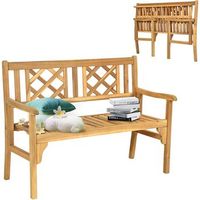 banco de jardin plegable de 120 cm banco de madera de acacia banco costway 56 x 120 x 90 cmmorado