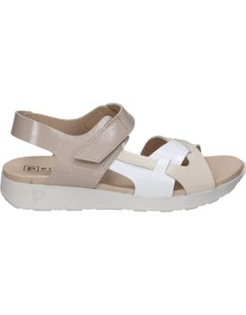 Sandalias De Piel Con Cuña Para Mujer Pitillos 10554 Color Crema 41