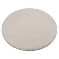 alfombra bunny circulo beige imitacion de piel de conejo circulo 160 cm