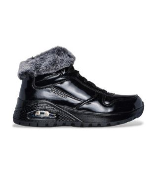 Skechers para mujer. 168126 Botines Uno Rugged Fiesty Winter negro (36), Plano, Cordones, Casual