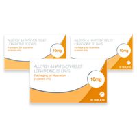 allergy  hayfever relief loratadine x3