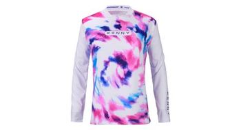 Maillot de manga larga para mujer kenny charger blanco rosa