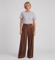 berwich para mujer gt1523x pantalon pleat marron 40 lana clasico