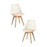 pack 2 sillas mima de polipropileno 824943 cm - crema