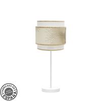 abrila lampara de sobremesa nepal blanca con doble pantalla
