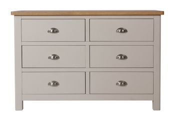 Fay Oak and Grey 6 Drawer Chest