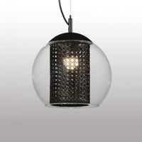 lampara de techo bola enea negro 25