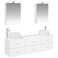 juego de muebles de bano 5 uds blanco vidaxl
