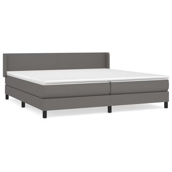 Cama Tapizada 203x203x88 Cm Vinilo - Gris