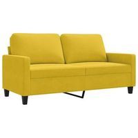 sofa de 2 plazas terciopelo amarillo 140 cm vidaxl