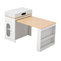 isla de cocina con ruedas mesa extensible de 83  46  96 cm y enchufes