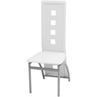 sillas de comedor 4 unidades cuero sintetico blanco