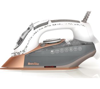 BREVILLE DiamondXpress VIN401 Steam Iron - White & Rose Gold, White
