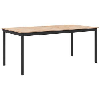 Mesa De Comedor Natural 180 X 90 X 75 Cm Madera De Pino Macizo Vidaxl