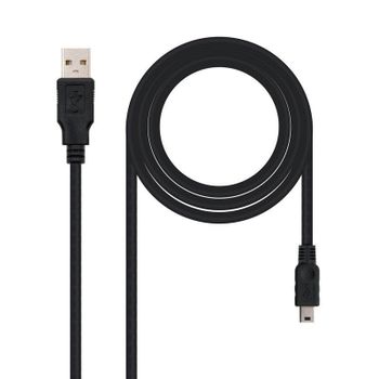 Nanocable Cable USB 2.0 Tipo A Macho a Mini USB Macho 1.8m Negro