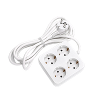 aigostar - regleta con 4 enchufes y 3 metros