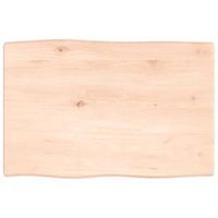 tablero de mesa madera maciza roble borde natural 60x40x2 cm vidaxl