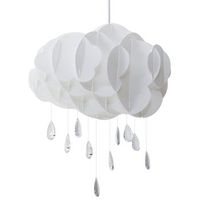 lampara colgante nube flotante blanca gotas de lluvia de cristal luz de habitacion para ninos ailenne