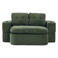 sillon cama modular terciopelo urban meuble 165x97x61cm - verde