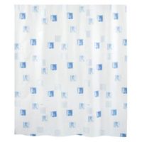 spirella coleccion milano cortina de ducha textil 180 x 200 100 polyester azul